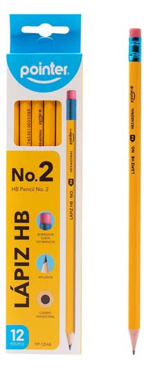 Lápiz Hb No.2 Amarillo POINTER