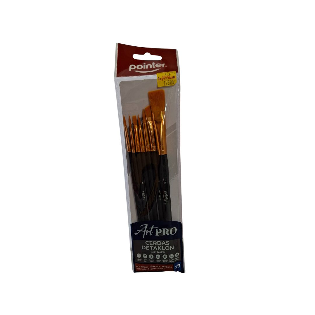 PINCEL JUEGOX 7 PCS FORMA SURTIDOS MANGO NEGRO - Image 6