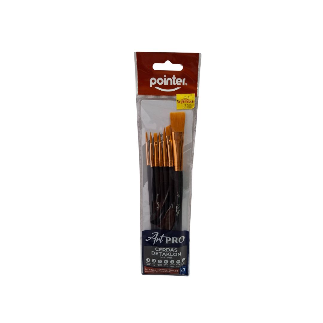 PINCEL JUEGOX 7 PCS FORMA SURTIDOS MANGO NEGRO - Image 2