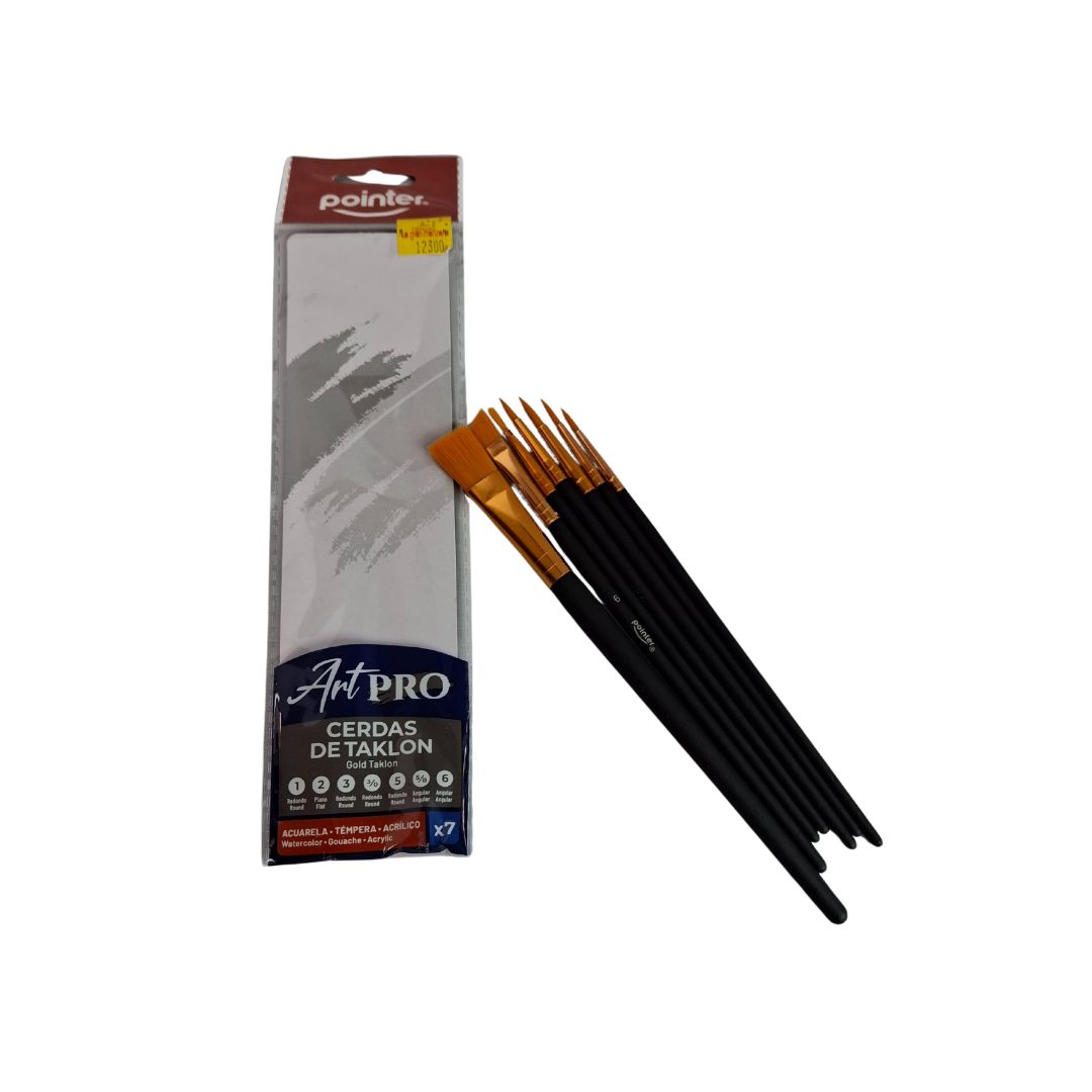 PINCEL JUEGOX 7 PCS FORMA SURTIDOS MANGO NEGRO - Image 4