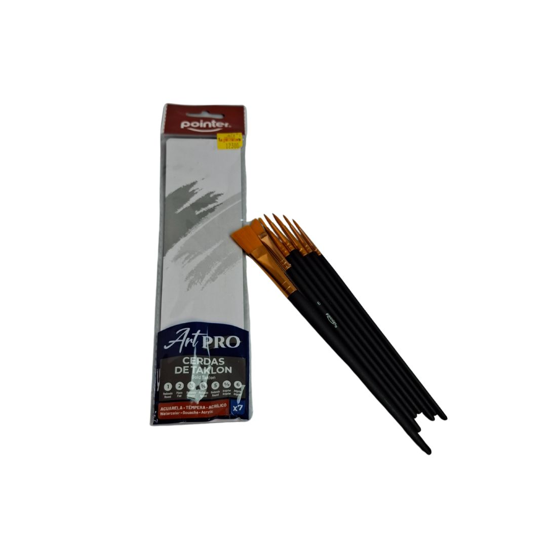 PINCEL JUEGOX 7 PCS FORMA SURTIDOS MANGO NEGRO - Image 5